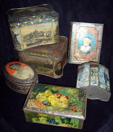 Appraisal: Six biscuit tins various