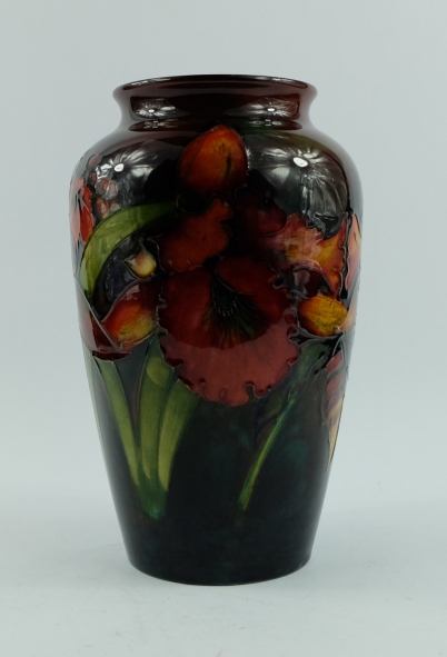 Appraisal: Walter Moorcroft flambe vase decorated in the Orchid design height