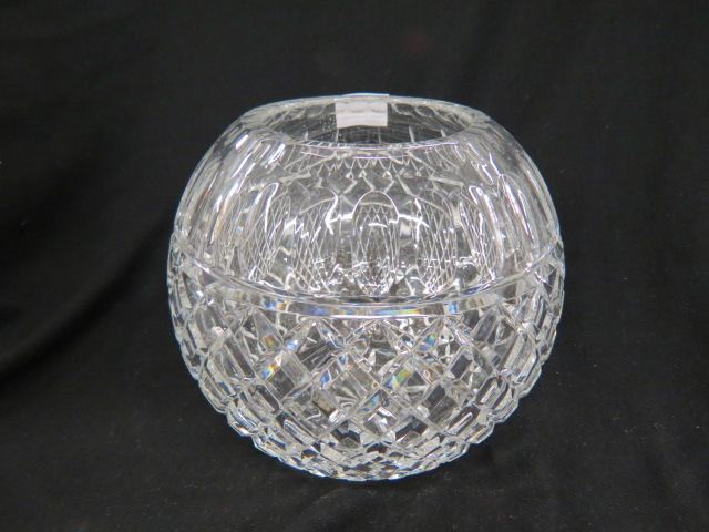 Appraisal: Cut Crystal Rose Bowl diamond thumbprint decor tall excellent