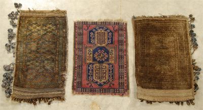 Appraisal: Two Baluchi Balisht and an Ushak rug