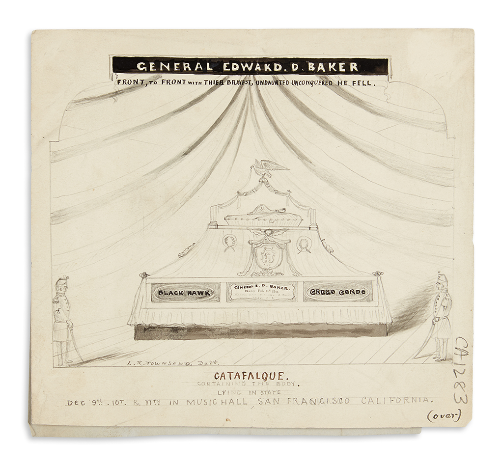 Appraisal: CIVIL WAR--CALIFORNIA Townsend Louis R Original drawing of the San