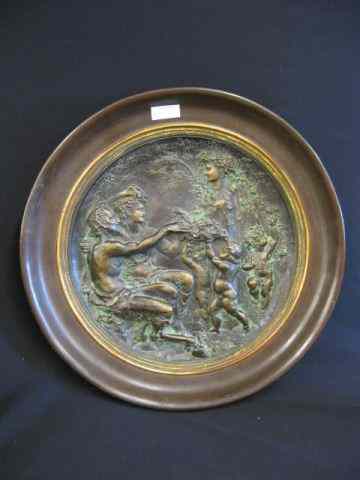 Appraisal: German Pottery Charger with Pan maidens putti in the garden