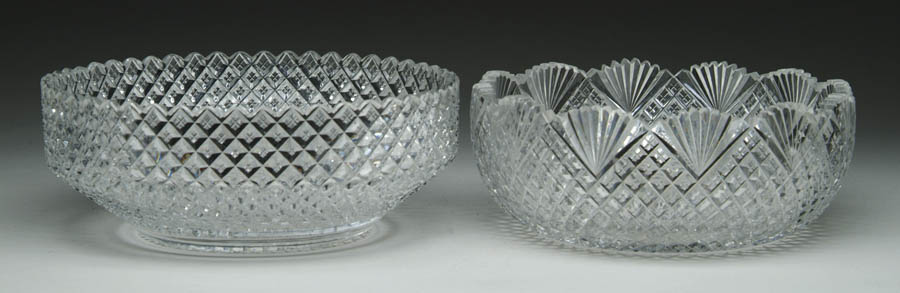 Appraisal: TWO CUT GLASS BOWLS Lot consists of two bowls one