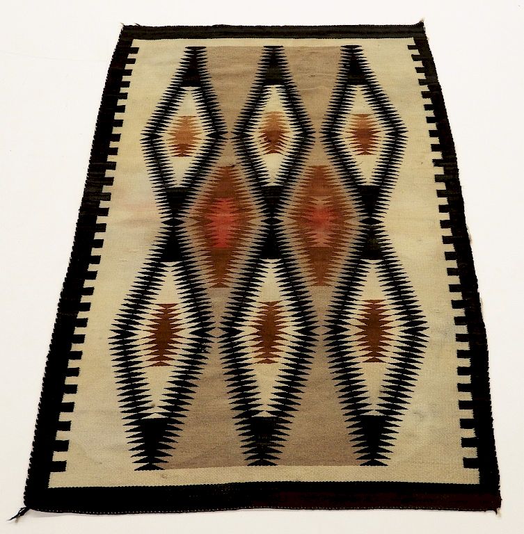 Appraisal: Native American Navajo Wool Eye Dazzler Rug Carpet United States