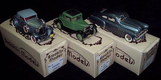 Appraisal: Brooklin models No and Packard Light Ford model A coup