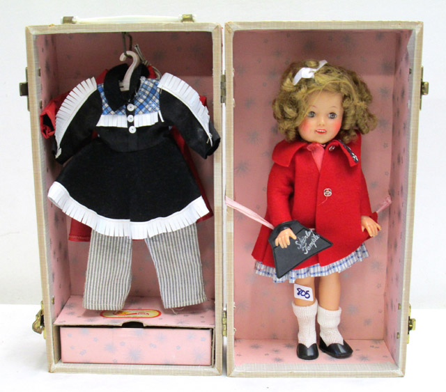 Appraisal: IDEAL ALL VINYL SHIRLEY TEMPLE DOLL in a trunk w