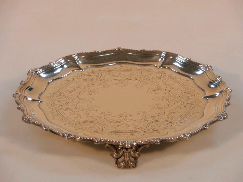 Appraisal: A Victorian silver salver by Edward Barnard John Barnard London