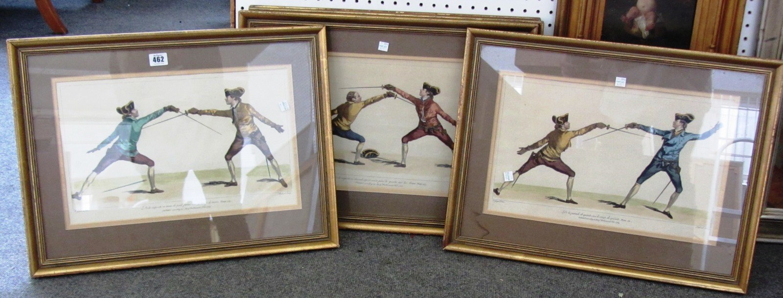 Appraisal: After J Gwyn Fencing scenes a group of five engravings