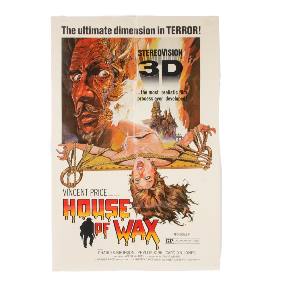 Appraisal: HOUSE OF WAX ORIGINAL MOVIE POSTER VINCENT PRICE House of