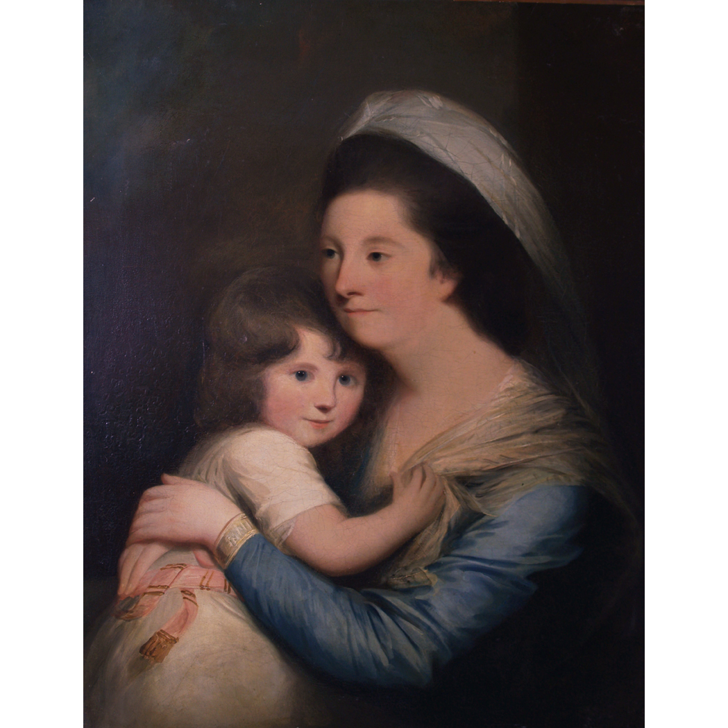 Appraisal: Circle of George Romney Mother and Daughter Oil on canvas