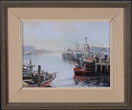 Appraisal: WARD MANN - HARBOR COVE Oil on artistboard x in