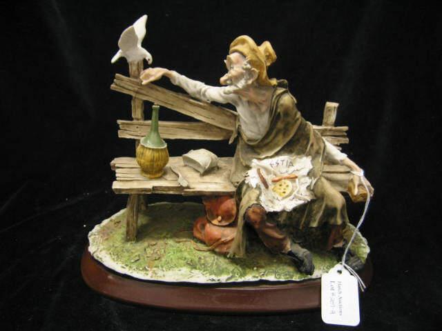 Appraisal: Borsato Italian Figurine hobo on bench