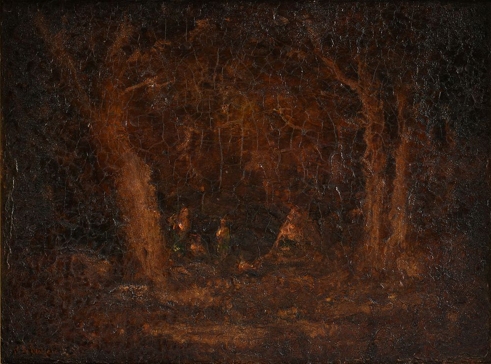 Appraisal: RALPH ALBERT BLAKELOCK American - A PAINTING The Glow of