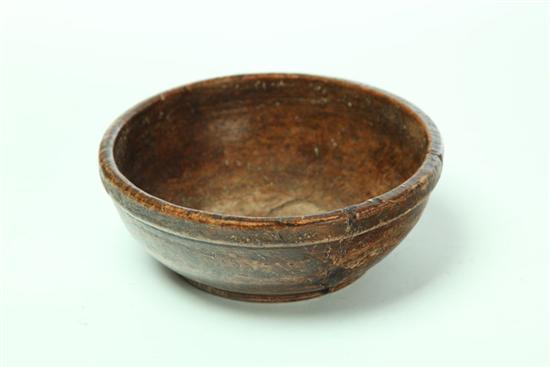 Appraisal: BURL BOWL American th century Small bowl with turned foot