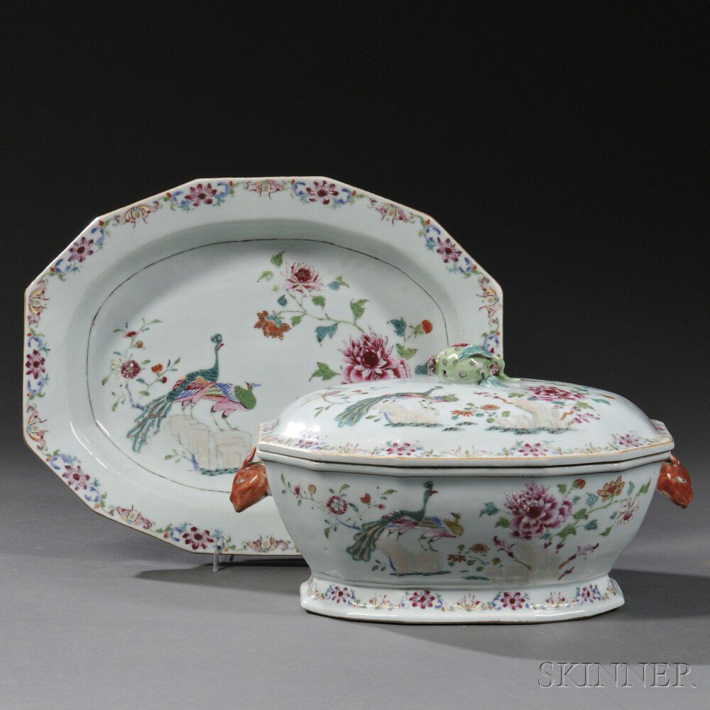 Appraisal: Covered Tureen with Tray China for export Qing Dynasty the