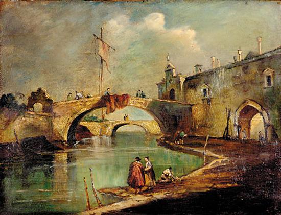 Appraisal: Italian school first half th century VENICE CANAL SCENEoil on