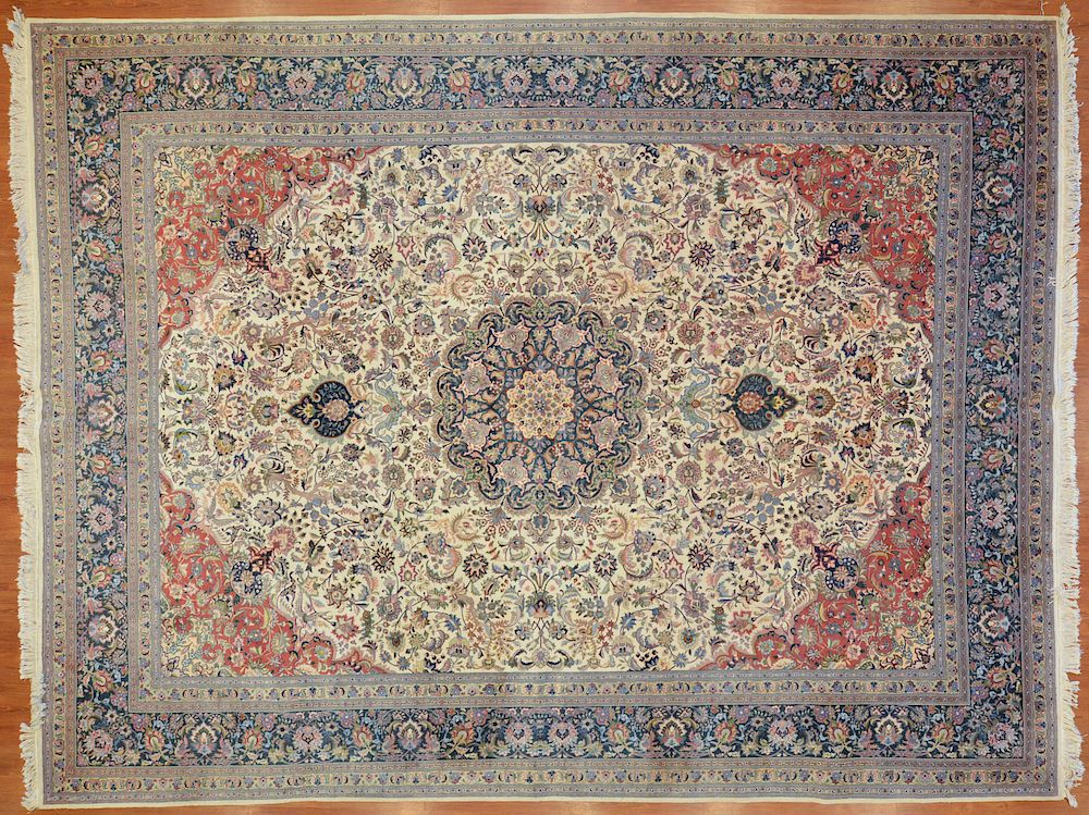 Appraisal: Fine Tabriz Carpet Persia X modern Condition colors mellowed by