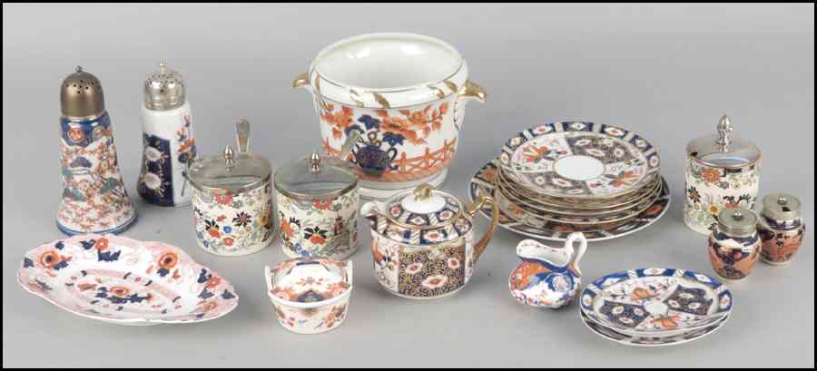 Appraisal: COLLECTION OF IMARI STYLE PORECLAIN Together with various English porcelain