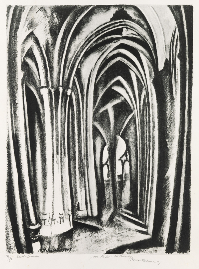 Appraisal: ROBERT DELAUNAY after Saint-Severin Photolithograph on heavy cream wove paper