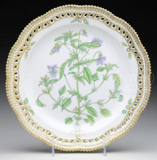 Appraisal: ROYAL DANICA FLORAL DECORATED PLATE ROYAL DANICA FLORAL DECORATED PLATE