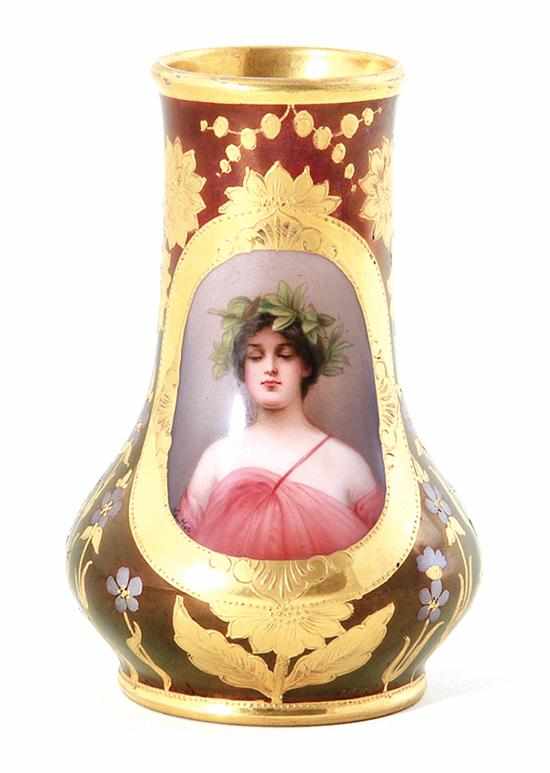 Appraisal: Royal Vienna porcelain portrait vase late th early th century