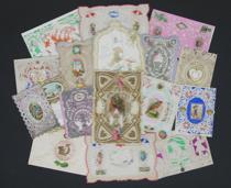 Appraisal: Lot of Seventeen Small Valentines Valentine by Windsor features embossed