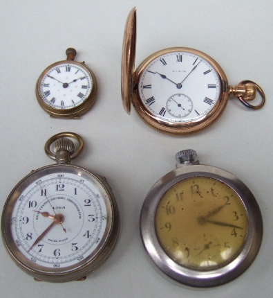 Appraisal: A gentleman's Liga plated metal cased openfaced pocket watch detailed