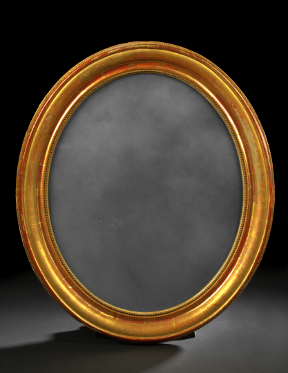 Appraisal: Restauration Giltwood Looking Glass second quarter th century the oval