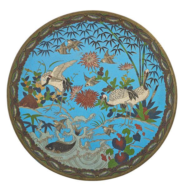 Appraisal: JAPANESE CLOISONNE CHARGER Condition Report