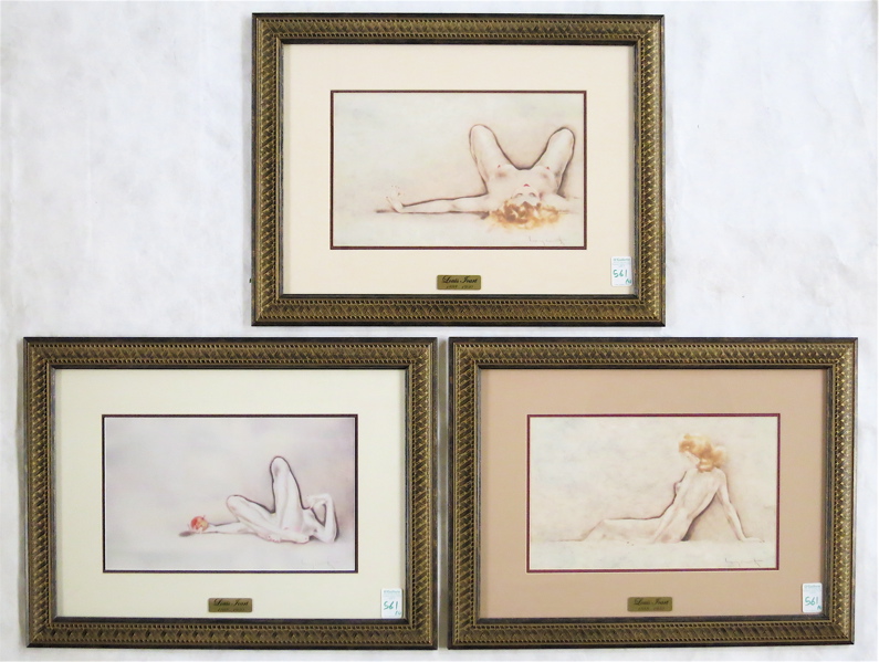 Appraisal: AFTER LOUIS ICART THREE REPRODUCTION PRINTS New York - La