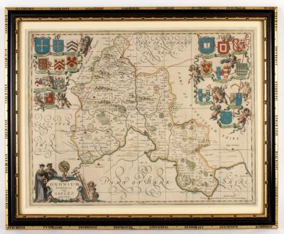 Appraisal: Jan Jansson - Oxonium Comitatus Vulgo Oxfordshire hand coloured engraved