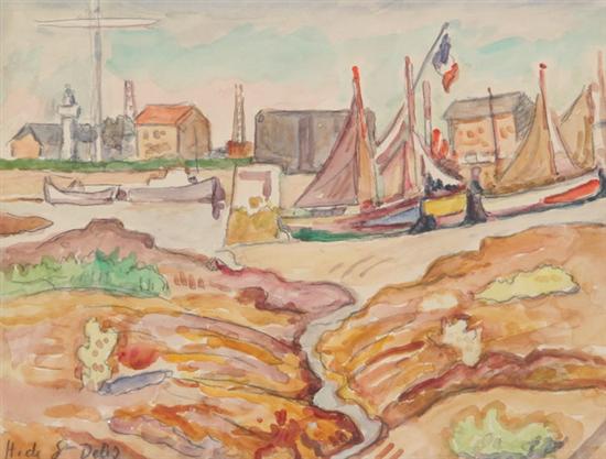 Appraisal: HENRI LI NARD DE SAINT-DELIS French - LOW TIDE AT