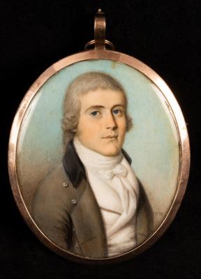 Appraisal: Thomas Hazlehurst - Portrait Miniature of a Gentleman wearing a