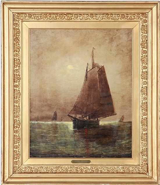 Appraisal: Wesley Elbridge Webber Massachusetts California - SAILING IN THE MOONLIGHT