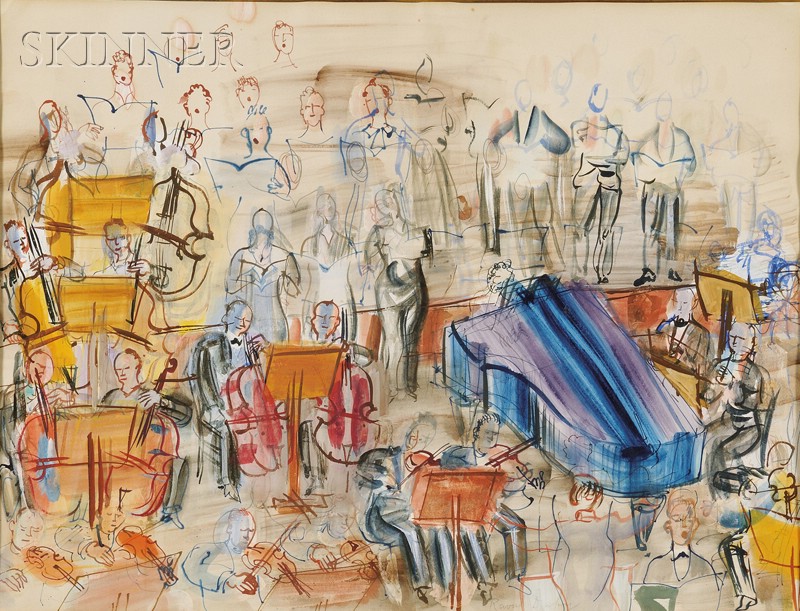 Appraisal: Raoul Dufy French - Grand Orchestre Signed Raoul Dufy in