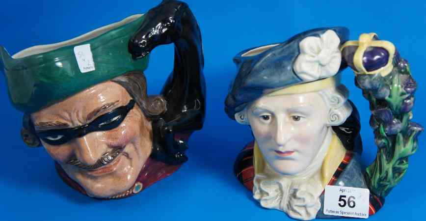 Appraisal: Royal Doulton Large Character Jugs Dick Turpin D and Bonnie