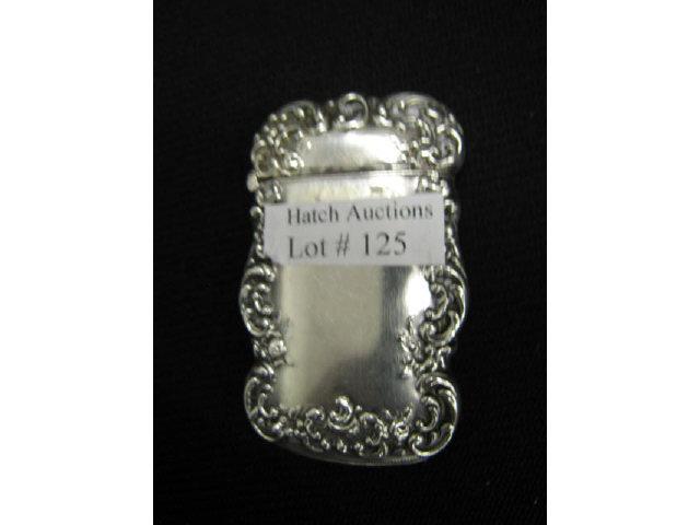 Appraisal: Victorian Sterling Silver Match Safe rococo trim x