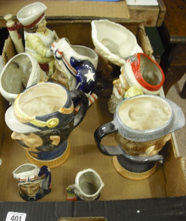 Appraisal: A Collection of Character Jugs To include Betsy Ross large