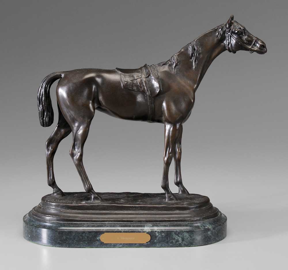 Appraisal: After Jules Moigniez French - Racehorse bears signature on base