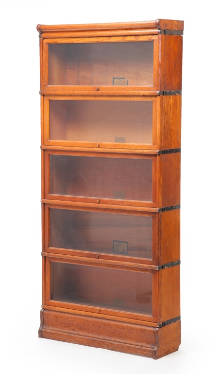 Appraisal: AMERICAN GLOBE WERNICKE FIVE SECTION BOOKCASE First quarter th century