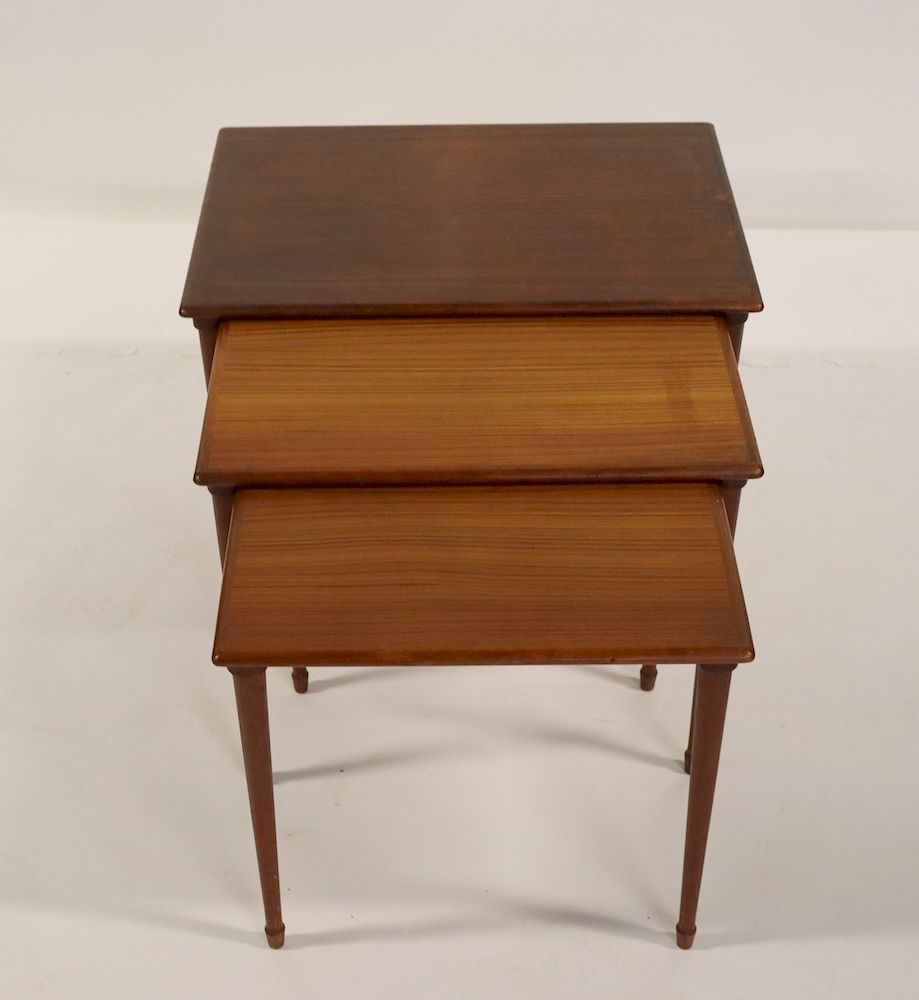 Appraisal: MIDCENTURY Set Of Danish Modern Nesting Tables Signed on the