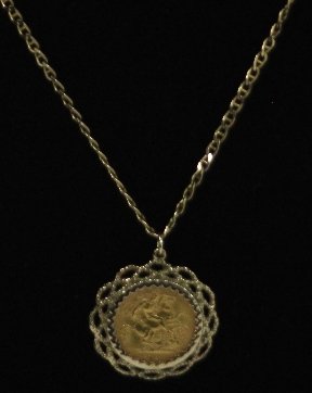 Appraisal: A George V half sovereign mounted as a pendant in