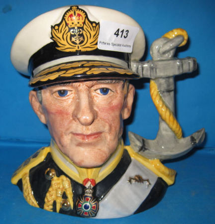 Appraisal: Royal Doulton Large Character Jug Mountbatten of Burma D limited