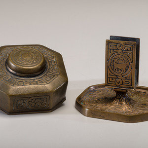 Appraisal: Tiffany Studios American Early th Century Zodiac Match Holder and