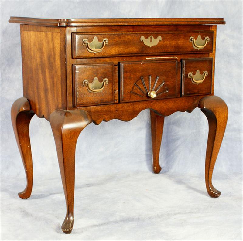 Appraisal: Mahogany Queen Anne style miniature lowboy late th c w