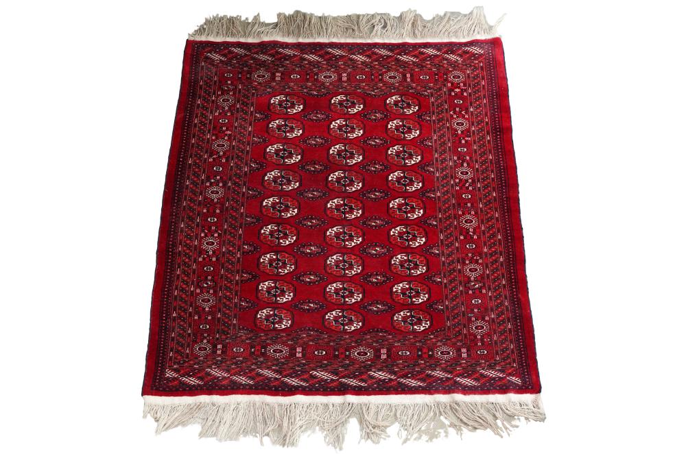 Appraisal: BOKHARA WOOL CARPETCondition minor wear to selvedges and fringe ends