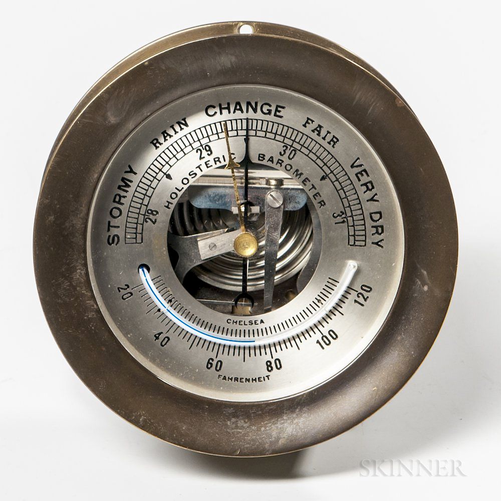 Appraisal: Small Chelsea Holosteric Barometer Small Chelsea Holosteric Barometer -in silvered