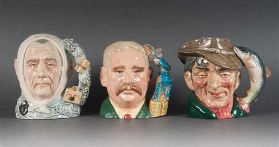 Appraisal: Three Royal Doulton china character jugs Marley's Ghost D in