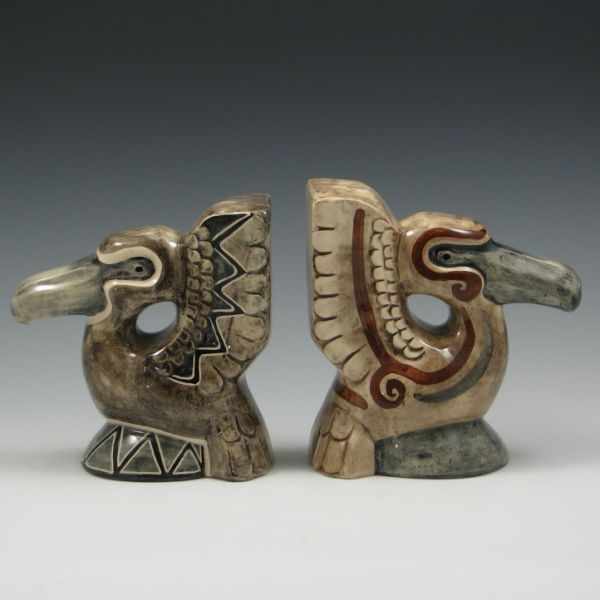 Appraisal: Shearwater Pelican Bookends left marked with hand incised Shearwater mint