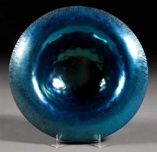 Appraisal: Tiffany favrile glass centerbowl early th century marked underneath ''L